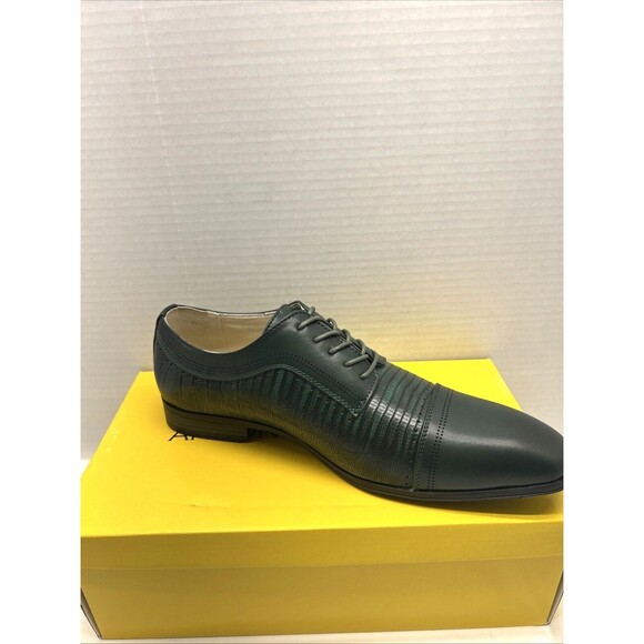 Antonio Cerrelli Men Dress Shoes Oxford Lizard Print Forest 7039 Size 9 New main image 10